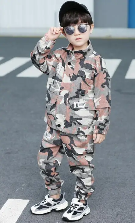 10.22th Printed fashion Boys suit Long sleeve coat Pants Boys' suit Age 4-14Y Kids Clothing Retail