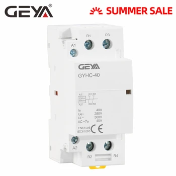 

Free Shipping GEYA 2P 40A 2NC or 2NO Household Modular AC Contactor DIN Rail Type AC220V 230V Automatic