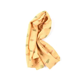 

Children Girls Scarf Fashion Cotton And Linen Scarf Cartoon Print Warm Scarf For Autumn Winter Newest