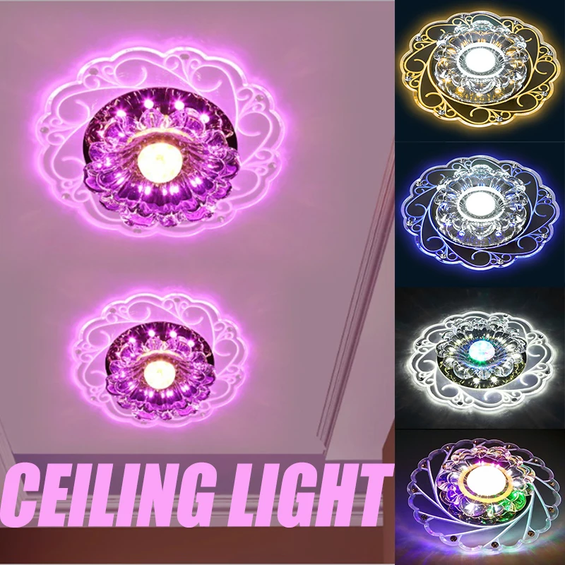 

Modern LED Crystal Ceiling Light Circular Mini Ceiling Lamp Luminarias Rotunda Light for Living Room Aisle Corridor Kitchen