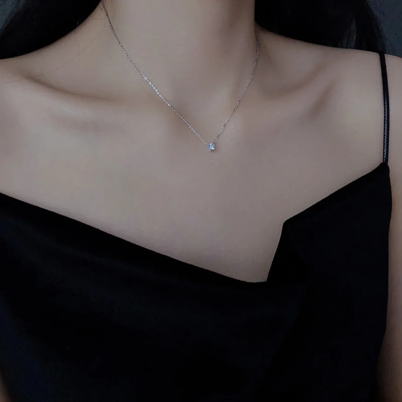Fashion New 925 Sterling Silver O-Chain Pendant Necklace 0.3cm/0.4cm/0.5cm Necklaces Shiny Chain Women Wedding Jewelry