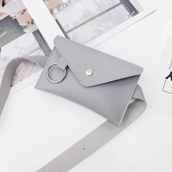 

MOLAVE Handbags Fashion Women Pure Color Ring Hasp PU Leather Messenger Shoulder Bag Chest Bag waist pack handbags luxury May26