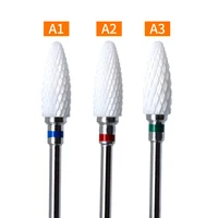 3/32” Ceramic Nail Drill Bits Rotate Burr Milling Cutter Bits Manicure Cutter Pedicure Tools Electric Nail Drill Accessories
