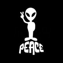  ALIEN Peace Sign We Come In Peace Body Car Sticker Fun Personalized Car Stickers Motorcycle Decals 