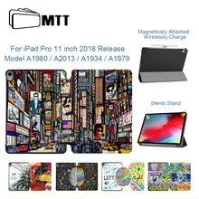MTT чехол с граффити для iPad Pro, 11 дюймов,, тонкий, из искусственной кожи, магнитный, откидной, откидной, с подставкой, чехол для планшета, чехол A80, A1934, a1989, A2013