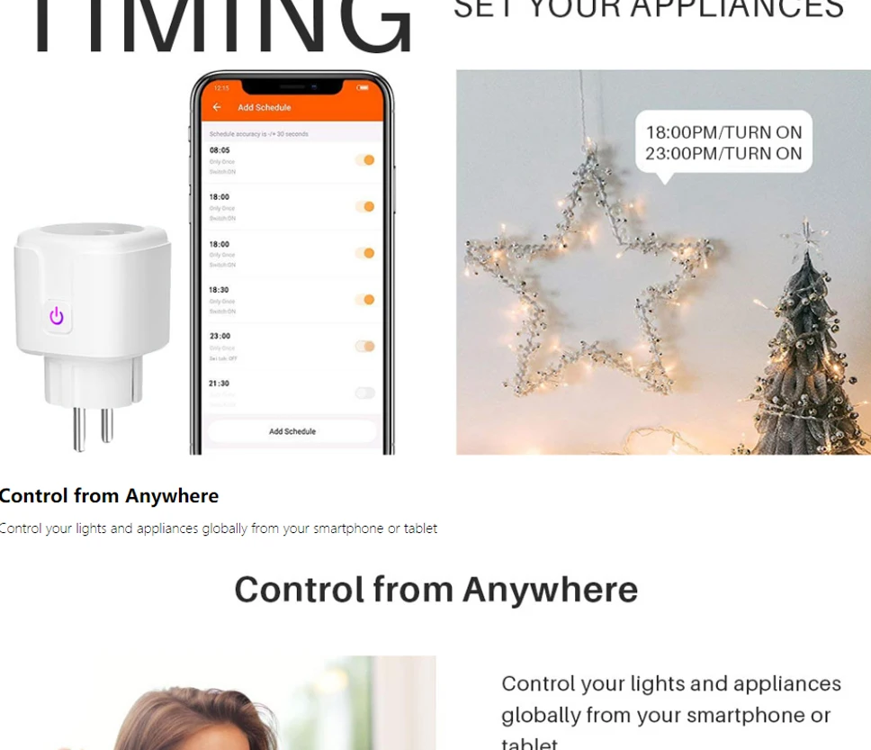 ZUCZUG умная розетка умная APP WIFI удаленный контроль розетки умная голос Alexa Google Home тайминг розетки и выключатели Бытовая техника тайминг переключатель умная розетка умный дом