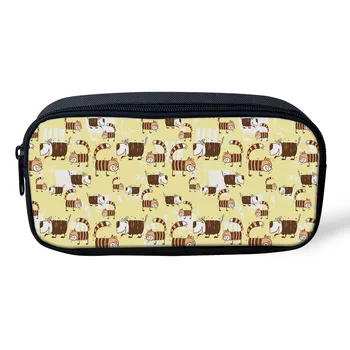 

Cartoon Cute Cat Dog Cosmetic Bag Pencil Cases For Girls Pen Bag School Supplies Stationery Pouch Kawaii Pencil Box