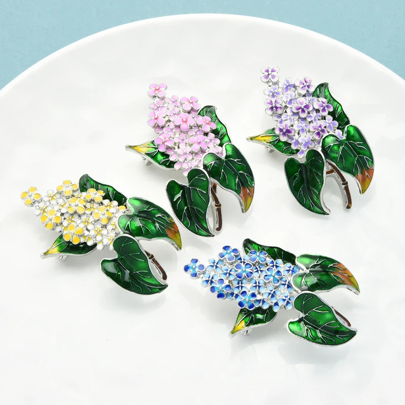 Enamel Pins Flower Brooch Enamel Brooches Pin Brooches Clothing Brooch 4-color