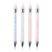 4 шт двухконцевые Стразы, ручка для раскрашивания, стразы, драгоценные камни, кристаллы, ручка для воска, карандаш, ручка, маникюр, дизайн ногтей DI