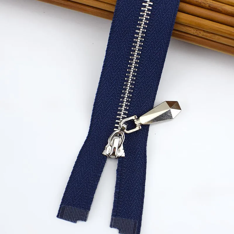 NavyBlue Meetee 2 шт 20 см закрытые 40/70 см открывающиеся 3# Металлические молнии с автоматическим замком на молнии Декор на молнии DIY сумки одежда обувь Швейные аксессуары - Цвет: NavyBlue