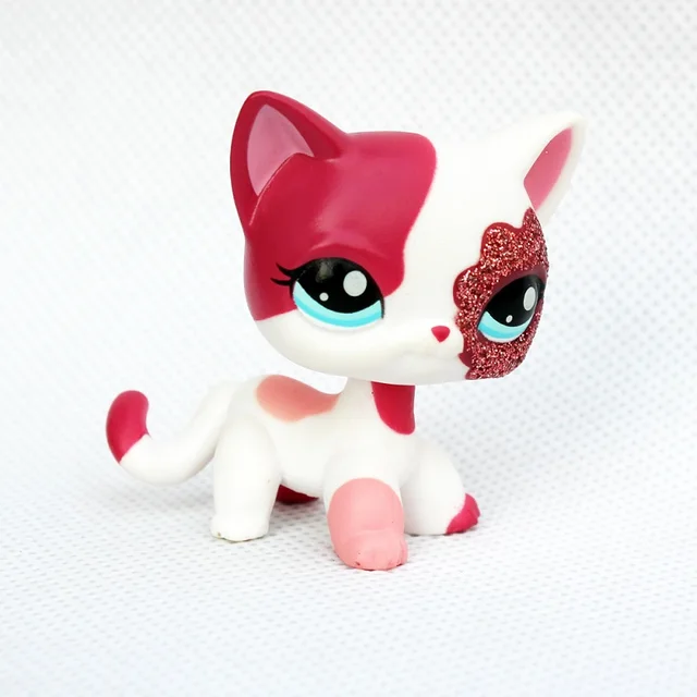 LPS CAT Rare Littlest pet shop Toys Stands Short Hair Kitten Dog Dachshund Collie Spaniel Great Dane Original Collection Figure 2