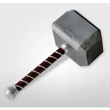 1:1, искусственная кожа, рисунок Thor Thunder Hammer, модель оружия, молоток Тора, косплей, детский подарок, игрушка для ролевых игр из фильма, безопасная игрушка, 44 см