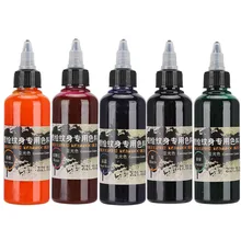 100ml Professional Safe Temporary Disposable Matte Easy Coloring Tattoo Ink Colored Drawing Airbrush Pigment For Body Makeup Art
