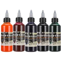 100ml Professional Safe Temporary Disposable Matte Easy Coloring Tattoo Ink Colored Drawing Airbrush Pigment For Body Makeup Art