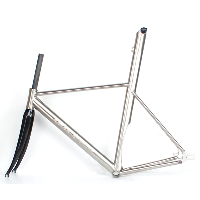 Front fork of frame Велосипед Dead flying, односкоростная титановая рама 700C, вилка из титанового сплава, колесо из углеродного волокна для шоссейного велоспорта, титановая велосипедная Рама - Цвет: Front fork of frame