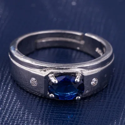 open Resizable Women Men Rings Round Blue Zirconia Stone Cz Crystal Silver Gold Wedding Male Female wholesale lots bulk | Украшения и