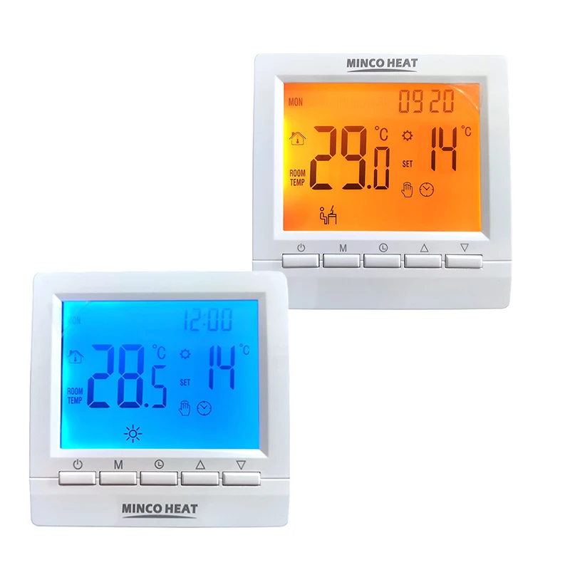 

For Gas Boiler Heating Temperature Regulator Programmable floor heating thermostat LCD battery NO and COM Boiler thermostat