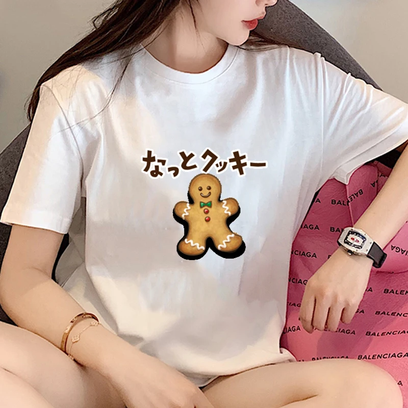 Женские рубашки 2020 новые белые топ японского мультфильма Kawaii футболка еда