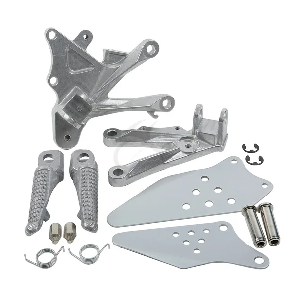 Chrome Спереди подставка для ног набор педалей для KAWASAKI Ninja ZX10R 2006-2010 2007 2008 2009 - Цвет: Chrome