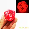 Bescon Jumbo Glowing D20 38MM, Big Size 20 Sides Dice 1.5 inch, Big 20 Faces Cube in Various Solid, Glitter, Glowing Colors 4