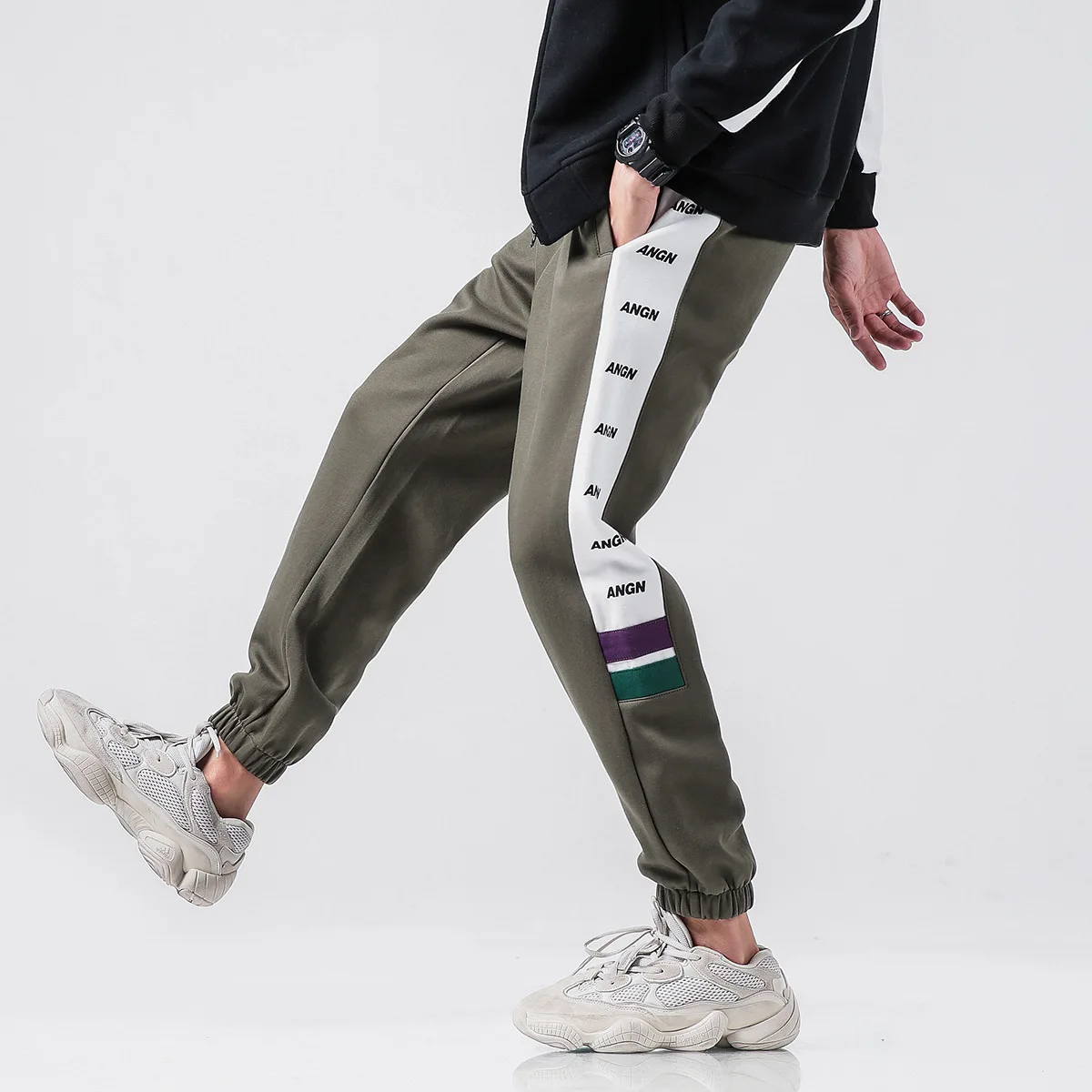 

Vertical Ze Produced National Trends Origional 2018 Autumn And Winter New Style Collusion Joint Casual Athletic Pants