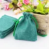 Hot 50 Pcs/Lot 7*9cm Khaki Color Natural Burlap Linen Jewelry Travel Storage Pouch Mini Candy Jute Packing Bags for Gift Bag ► Photo 3/6