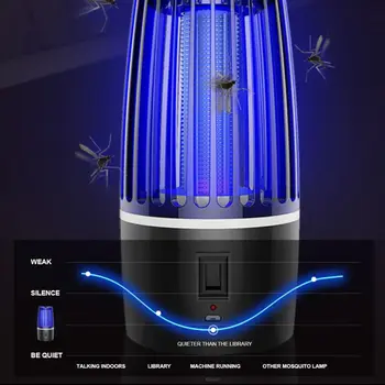 

New 2 In 1 USB Rechargeable Mosquito Killer Lamp LED Bug Zapper Insect Killer Pest Repeller Camping Light Mosquito Trap