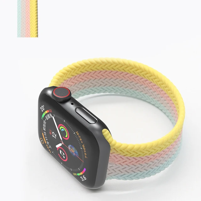 Solo Loop for Apple Watch Strap 44mm 40mm 45mm 41mm 38mm 42mm Elastic Silicone Watchband Bracelet iWatch Serie 7 654321 SE Band C6