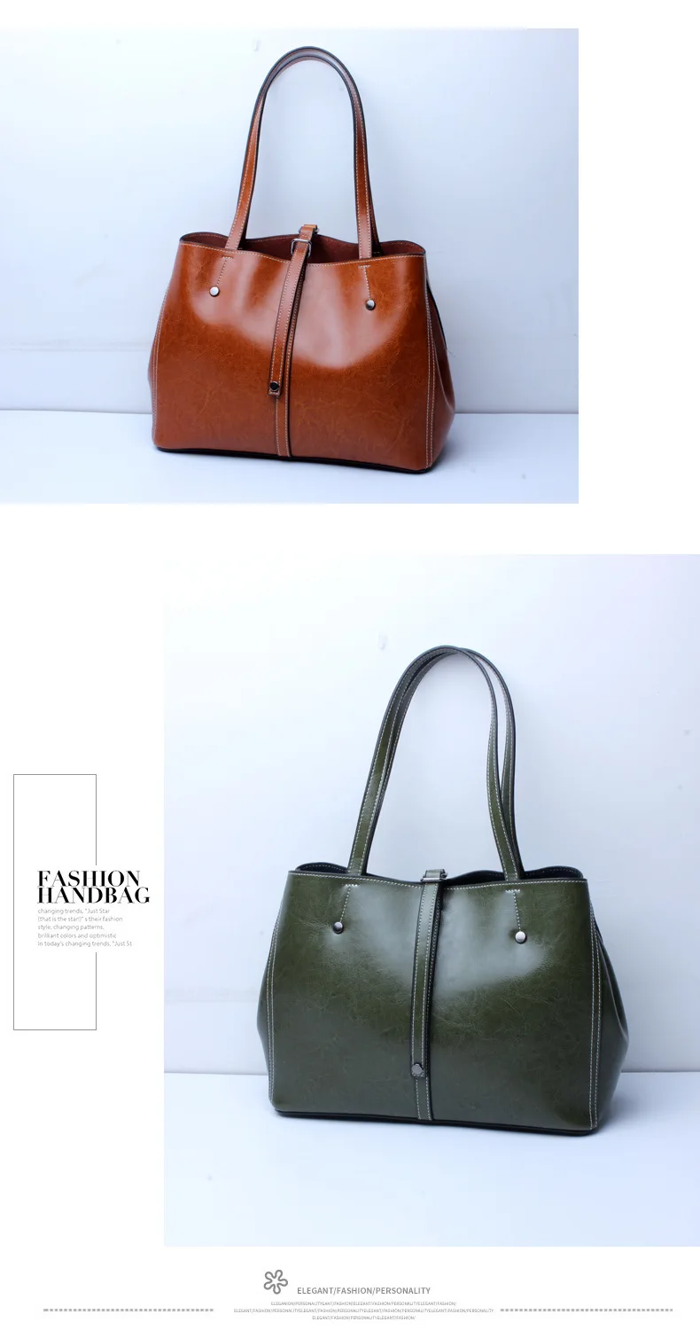 Модные женские сумки, кожаные сумки через плечо, женские сумки - Цвет: Армейский зеленый