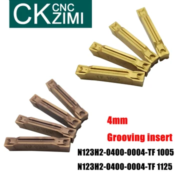 

N123H2-0400-0004-TF 1005 N123H2-0400-0004-TF 1125 CNC lathe cutting 4mm Grooving insert Carbide blade indexable slotted blade