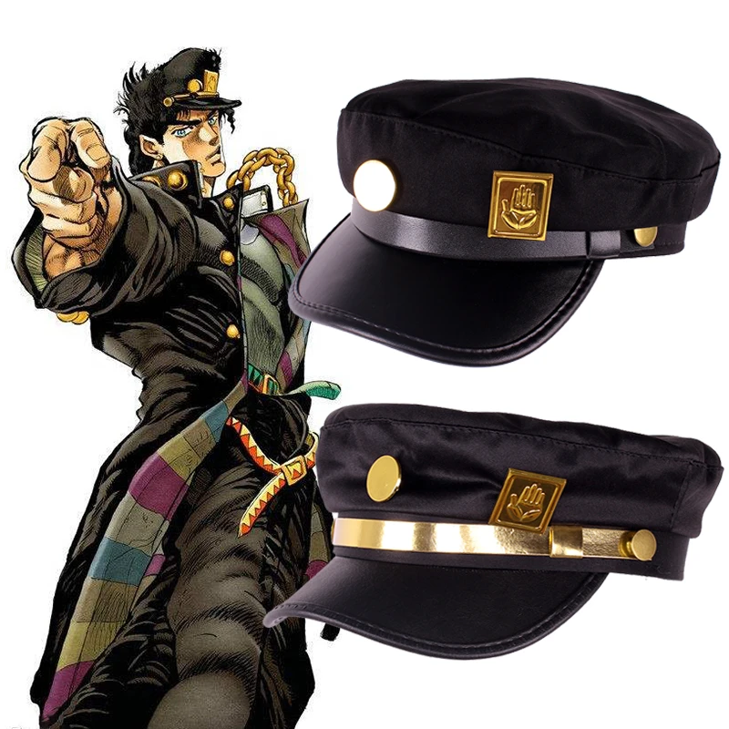 Anime Jojo S Bizarre Adventure Cosplay Cap Jotaro Kujo Joseph Hat Army Military Jojo Caps Hats Badges Animation Around Props Boys Costume Accessories Aliexpress