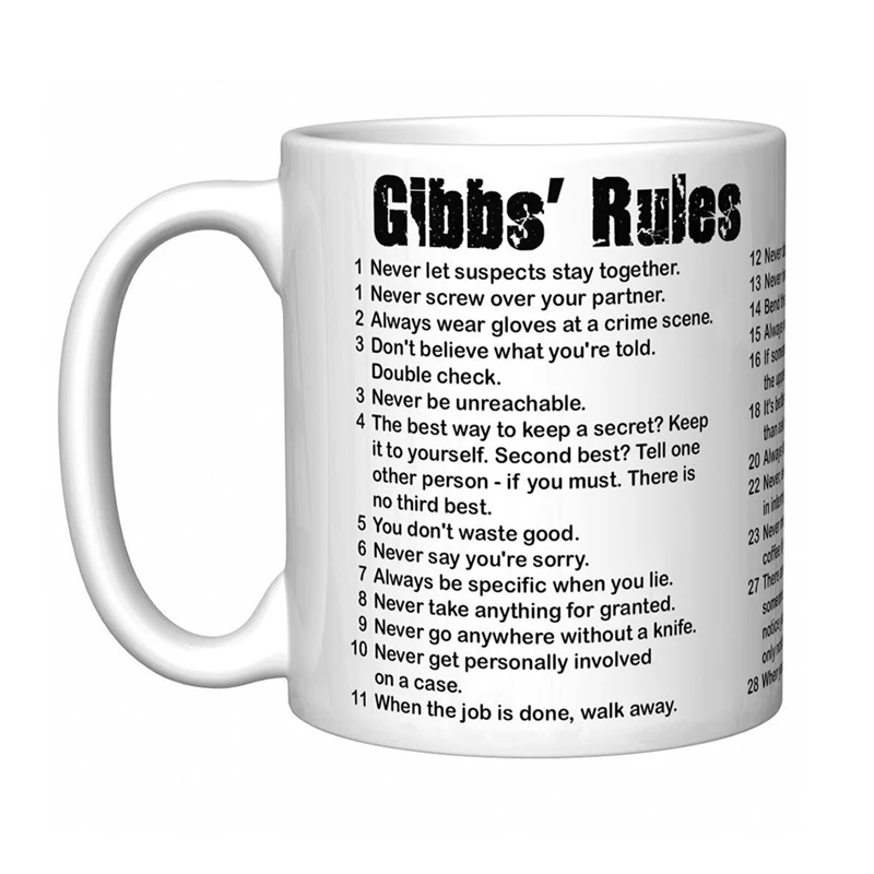 Novetly Gibbs' Rules кружка чашка с буквенным принтом керамическая чашка кофейная чашка Canecas