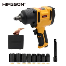 

HIFESON Air Pneumatic Wrench Impact Spanner 1/2" 900N.M Torque Tool for Tire Removal Nut Sleeves