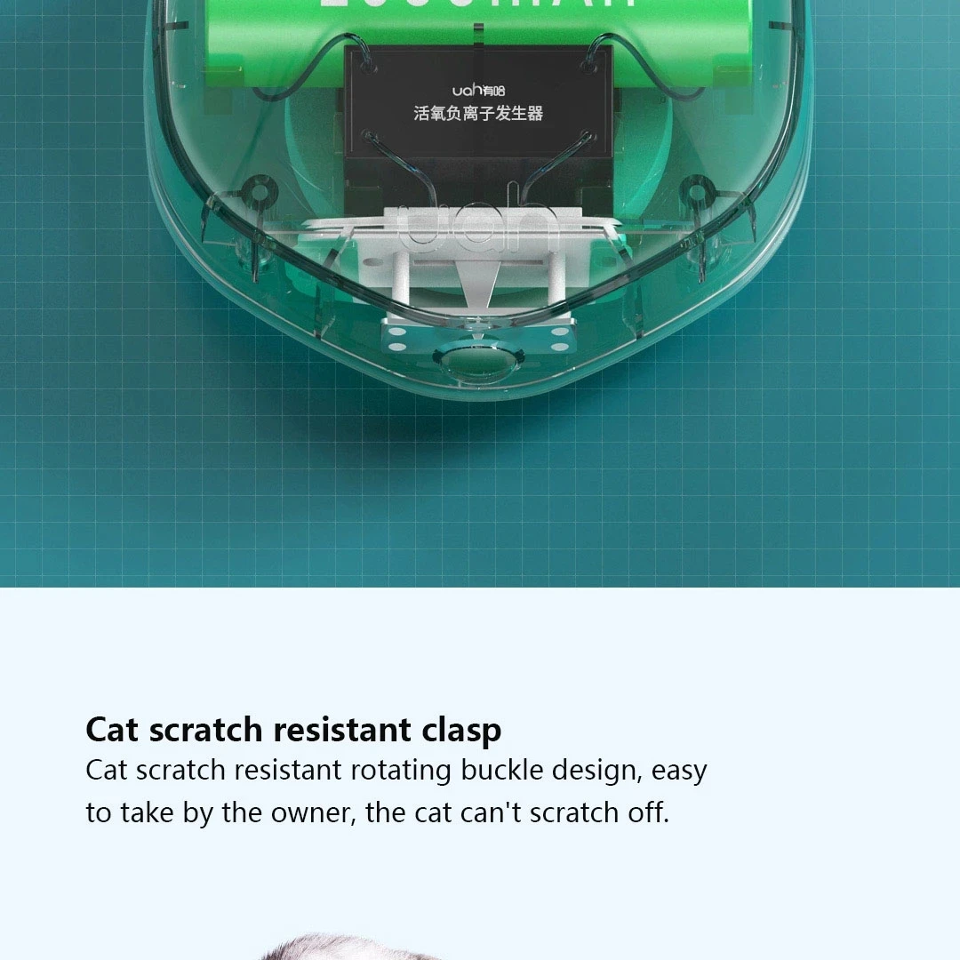 YouPin Uah Cat Litter Box Smart Deodorizer 24-hour Smart Monitoring Long Battery Life Positioning Adsorption Pet Smart Deodorize