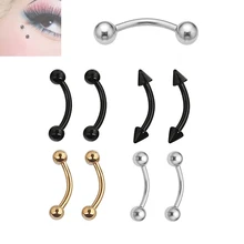 Пирсинг для бровей Ombligo кольцо 2 шт. промышленный бар хирургическая сталь Серьги Козелок Cartliage сегмент кольцо губы кольца ювелирные изделия для тела
