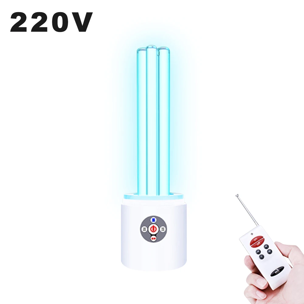 L/ámpara de desinfecci/ón UV de Alto ozono 40W 110V 220V L/ámparas ultravioletas para el hogar Tubo E27 Luz germicida UVC Luces esterilizadoras