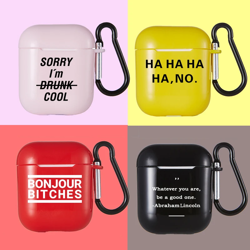 

HA HA HA Solf Silicone Case for Airpods 1 2 Pro Shockproof Bluetooth Wireless Headphone Earphone Protective Cover Accessories