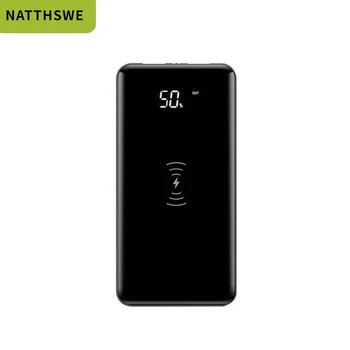 

NATTHSWE Ultra-thin 20000mAh wireless chariging mobile power bank portable external battery digital display polymer