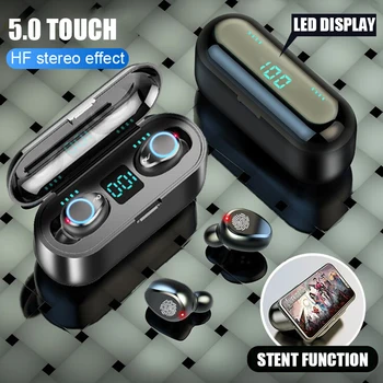 

Wireless Earphone Bluetooth V5.0 TWS HD Stereo Headsets Bluetooth Headphone LED Display 2000mAh Charging Box With Microphone