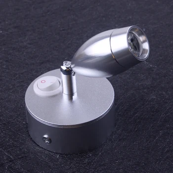 

DWCX Aluminum Interior Wall Silver 12V LED Spot Reading Lights Switch Motorhome Spotlight White for Camper Van Caravan Boat