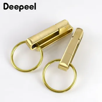 

Deepeel 1/3pcs 55mm Manual Pure Copper Keychain Buckles Men Belt Loop Key Hang Buckle DIY Suit Pants Crafts Accessories ZK917