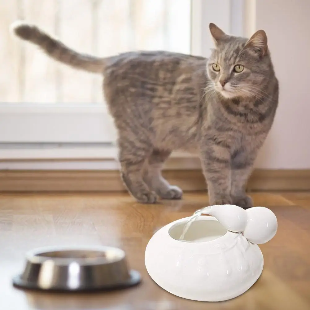 Pet Cat керамический диспенсер для воды автоматическая поилка циркулирующий фонтан с питьевой водой система фильтрации циркулирует воду