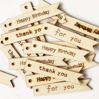 

Creative Vintage Wooden Bookmarks Thank you Letter Carving Wood Gift Tag DIY Handmade Craft Stationery Bookmarks 20pcs