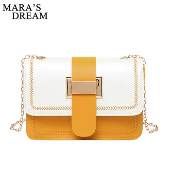 

Mara's Dream 2020 spring and summer new ladies single shoulder embroidery fashion wild chain small square bag crossbody bag