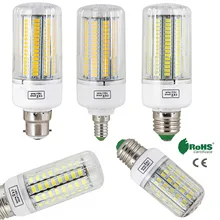 Светодиодный лампы E27 кукурузы светильник B22 E14 5730 SMD 24 светодиодный s-165 светодиодный s 110V 220V люстры лампы в форме свечи светодиодный светильник для украшения дома ампулы YZ
