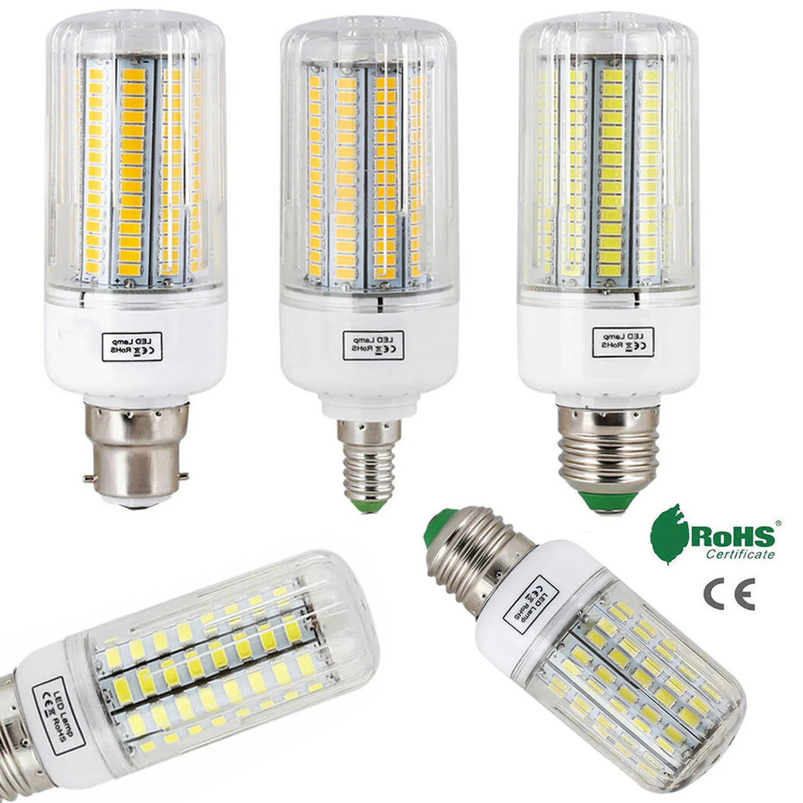 Светодиодные лампы E27 E14 5730 SMD 24LED s 165 светодиодный 110V 220V люстра Свеча светильник ПА