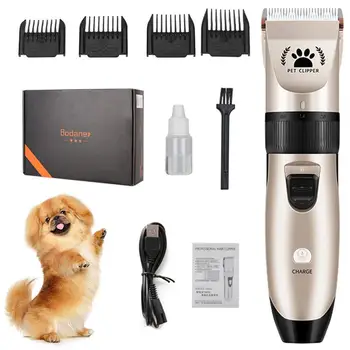 

Pet Cat Dog Grooming Hair Trimmer Scissors Tools Kit Pet Hair Cutting Straight Curved Shears Comb Leather Bag Hair Clippers