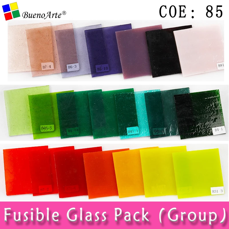 Coe 85 Fusible Glass Pack Fusing Glass Transparent Mixed Colour