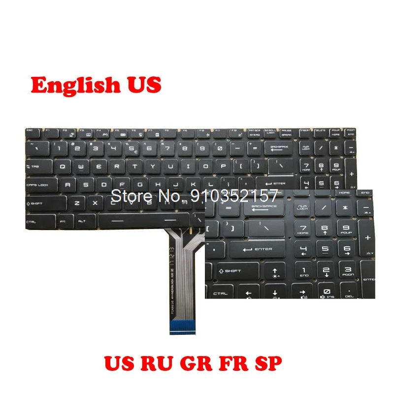 GP75 Keyboard For MSI GP75 MS-17E3 GP75 Leopard 10SCSK 10SCSR 10SCXK 10SCXR  GP75 10SDK 10SDR 10SEK 10SER 10SFK 10SFR 10SFSK