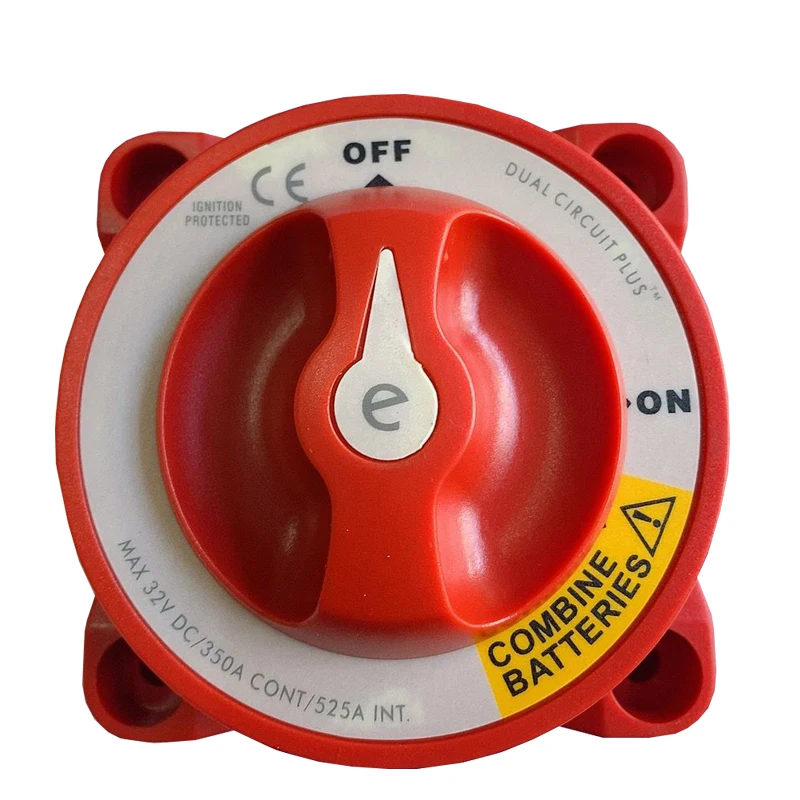 ISURE MARINE Boat Single Circuit Selector Isolator Disconnect Rotary Battery Red Switch Single Circuit ON/OFF boat yellow battery selector switch 2 positions disconnect switch waterproof master isolator for car rv